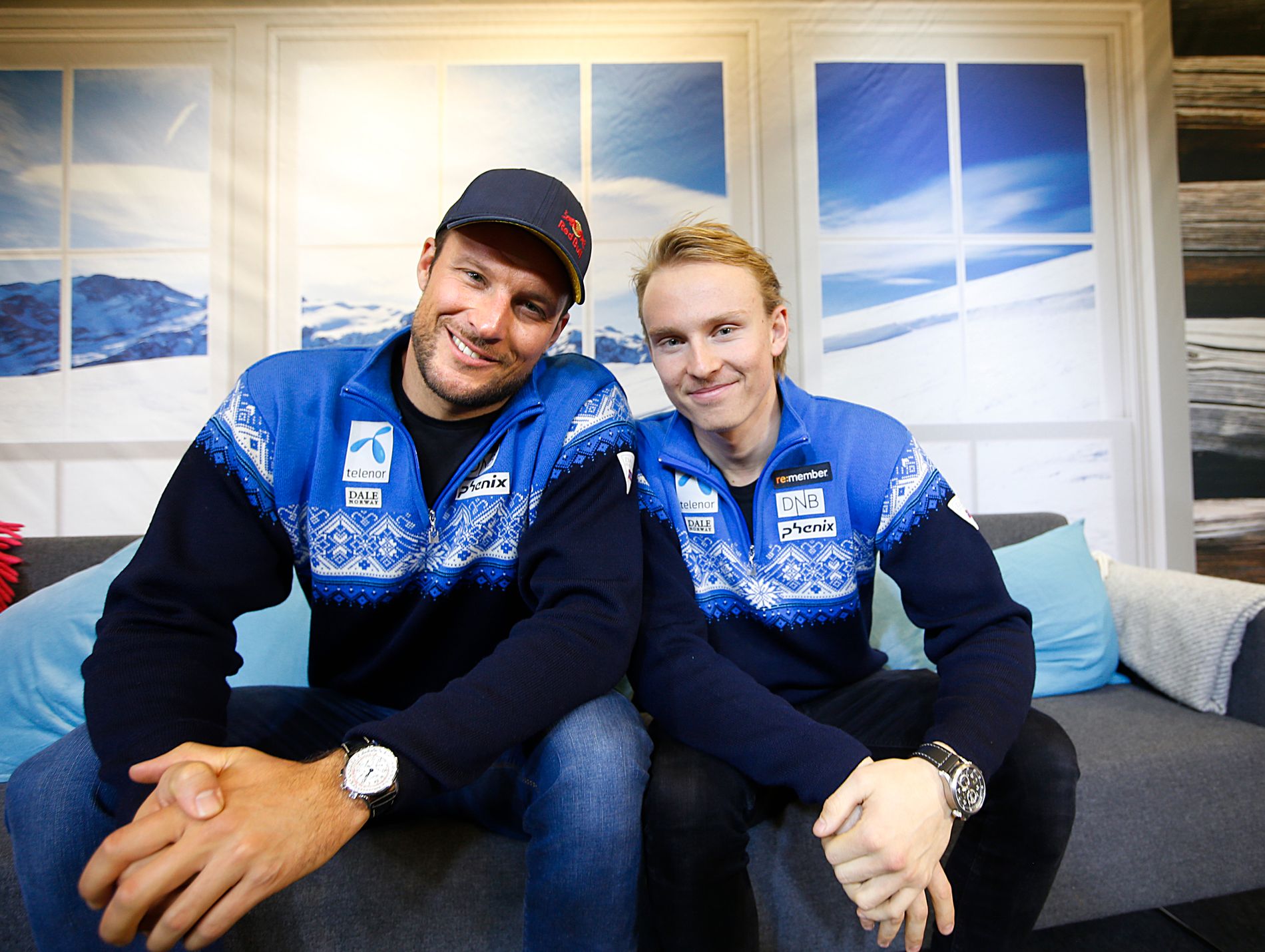 COURT OF AUDITORS: Aksel Lund Svindal and Henrik Kristoffersen depicted on the Norwegian Ski Federation 
